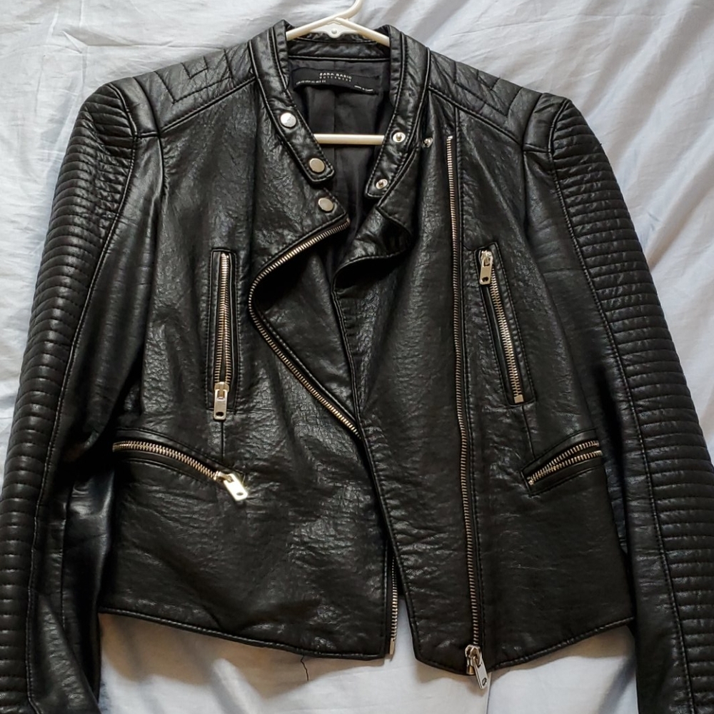 Zara Faux Leather Moto Jacket
